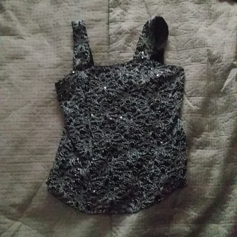 Brittany Black black sparkly blouse size M